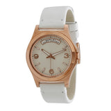 Buy Shop Marc Jacobs Baby Dave White Dial White Leather Strap Watch for Women - MBM1260 USA Online