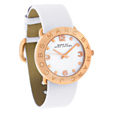Buy Shop Marc Jacobs Amy White Dial White Leather Strap Watch for Women - MBM1180 USA Online