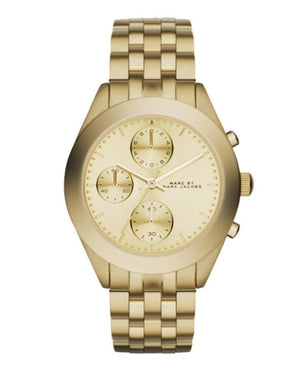 Buy Shop Marc Jacobs Peeker Chronograph Gold Dial Gold Steel Strap Watch for Women - MBM3393 USA Online