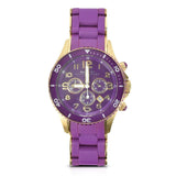 Buy Shop Marc Jacobs Rock Chronograph Purple Dial Purple Silicone Strap Watch for Women - MBM2549 USA Online