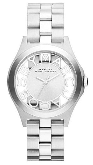 Buy Shop Marc Jacobs Henry White Dial Silver Steel Strap Watch for Women - MBM3291 USA Online