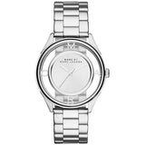 Buy Shop Marc Jacobs Tether Transparent Silver Dial Silver Steel Strap Watch for Women - MBM3412 USA Online