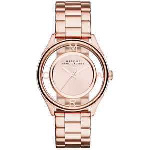 Buy Shop Marc Jacobs Tether Transparent Rose Gold Dial Rose Gold Steel Strap Watch for Women - MBM3414 USA Online