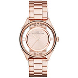 Buy Shop Marc Jacobs Tether Transparent Rose Gold Dial Rose Gold Steel Strap Watch for Women - MBM3414 USA Online