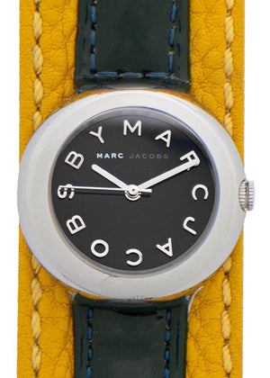 Buy Shop Marc Jacobs Black Dial Black Leather Strap Watch for Women - MBM1071 USA Online