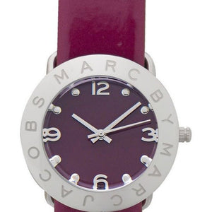 Buy Shop Marc Jacobs Amy Purple Dial Red Leather Strap Watch for Women - MBM1138 USA Online