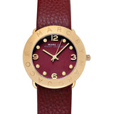 Buy Shop Marc Jacobs Amy Red Dial Burgundy Leather Strap Watch for Women - MBM1152 USA Online