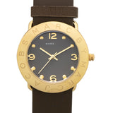 Buy Shop Marc Jacobs Amy Grey Dial Grey Leather Strap Watch for Women - MBM1153 USA Online