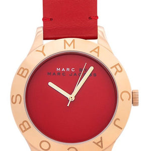 Buy Shop Marc Jacobs Blade Red Dial Red Leather Strap Watch for Women - MBM1204 USA Online