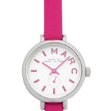 Buy Shop Marc Jacobs Sally White Dial Pink Leather Strap Watch for Women - MBM1353 USA Online