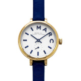 Buy Shop Marc Jacobs Sally White Dial Blue Leather Strap Watch for Women - MBM1354 USA Online