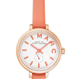 Buy Shop Marc Jacobs Sally White Dial Orange Leather Strap Watch for Women - MBM1355 USA Online