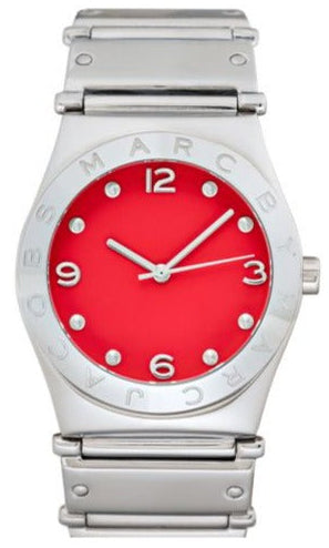 Buy Shop Marc Jacobs Classic Red Dial Silver Steel Strap Watch for Women - MBM3031 USA Online