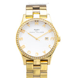 Buy Shop Marc Jacobs Henry Diamonds White Dial Gold Steel Strap Watch for Women - MBM3045 USA Online