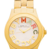 Buy Shop Marc Jacobs Rivera White Dial Gold Steel Strap Watch for Women - MBM3137 USA Online