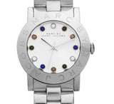 Buy Shop Marc Jacobs Amy White Dial Silver Steel Strap Watch for Women - MBM3140 USA Online