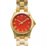 Buy Shop Marc Jacobs Henry Dinky Red Dial Gold Steel Strap Watch for Women - MBM3202 USA Online