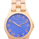 Buy Shop Marc Jacobs Henry Blue Dial Rose Gold Steel Strap Watch for Women - MBM3213 USA Online