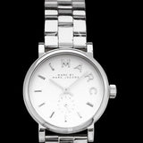 Marc Jacobs Baker White Dial Silver Steel Strap Watch for Women - MBM3246