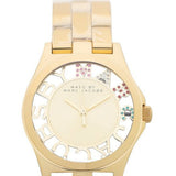 Buy Shop Marc Jacobs Henry Skeleton Gold Dial Gold Steel Strap Watch for Women - MBM3263 USA Online