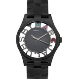 Buy Shop Marc Jacobs Henry Skeleton Black Dial Black Steel Strap Watch for Women - MBM3265 USA Online