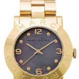 Buy Shop Marc Jacobs Amy Black Dial Gold Steel Strap Watch for Women - MBM3273 USA Online