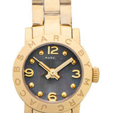 Buy Shop Marc Jacobs Amy Mother of Pearl Black Dial Gold Steel Strap Watch for Women - MBM3275 USA Online