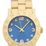Buy Shop Marc Jacobs Amy Blue Dial Gold Steel Strap Watch for Women - MBM3303 USA Online