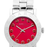 Buy Shop Marc Jacobs Amy Red Dial Silver Steel Strap Watch for Women - MBM3333 USA Online