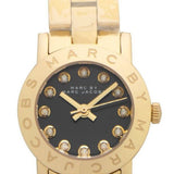 Buy Shop Marc Jacobs Amy Black Dial Gold Steel Strap Watch for Women - MBM3336 USA Online