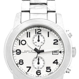 Buy Shop Marc Jacobs Larry Chronograph White Dial Silver Steel Strap Watch for Men - MBM5030 USA Online