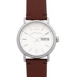 Buy Shop Marc Jacobs Fergus White Dial Brown Leather Strap Watch for Women - MBM8649 USA Online