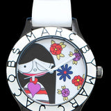 Buy Shop Marc Jacobs Miss Marc Flower White Dial White Silicone Strap Watch for Women - MBM5513 USA Online