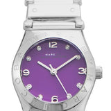 Buy Shop Marc Jacobs Amy Purple Dial Silver Steel Strap Watch for Women - MBM8560 USA Online