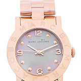 Buy Shop Marc Jacobs Amy Mother of Pearl Black Dial Rose Gold Steel Strap Watch for Women - MBM8610 USA Online
