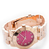 Buy Shop Marc Jacobs Amy Purple Dial Rose Gold Steel Strap Watch for Women - MBM8618 USA Online