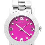 Buy Shop Marc Jacobs Amy Pink Dial Silver Steel Strap Watch for Women - MBM8623 USA Online