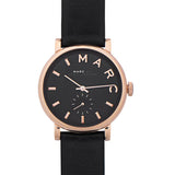 Buy Shop Marc Jacobs Baker Black Dial Black Leather Strap Watch for Women - MBM8633 USA Online