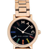 Buy Shop Marc Jacobs Roxy Black Dial Rose Gold Steel Strap Watch for Women - MJ3569 USA Online
