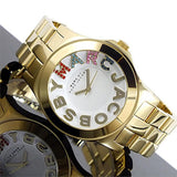 Buy Shop Marc Jacobs Rivera White Dial Gold Steel Strap Watch for Women - MBM3137 USA Online
