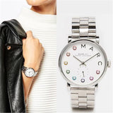Buy Shop Marc Jacobs Marc White Dial Silver Steel Strap Watch for Women - MBM3420 USA Online