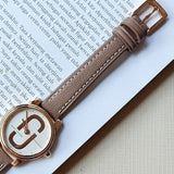 Buy Shop Marc Jacobs Corie White Dial Brown Leather Strap Watch for Women - MJ1581 USA Online