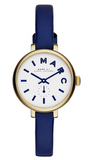 Buy Shop Marc Jacobs Sally White Dial Blue Leather Strap Watch for Women - MBM1354 USA Online