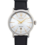 Buy Shop Maserati Epoca White Dial Black Leather Strap Watch For Men - R8851118002 USA Online
