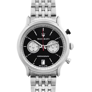 Buy Shop Maserati Legend Chronograph Black Dial Stainless Steel Watch For Men - R8873638001 USA Online