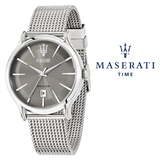 Buy Shop Maserati Epoca Grey Dial Grey Mesh Bracelet Watch For Men - R8853118002 USA Online