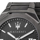 Buy Shop Maserati Stile Quartz Black Dial Black Steel Strap Watch For Men - R8853142001 USA Online