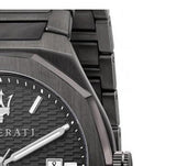 Buy Shop Maserati Stile Quartz Black Dial Black Steel Strap Watch For Men - R8853142001 USA Online