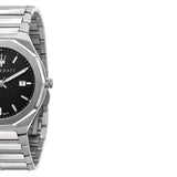 Buy Shop Maserati Stile Analog Black Dial Silver Steel Strap Watch For Men - R8853142003 USA Online