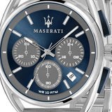 Maserati Trimarano Chronograph Blue Dial Silver Steel Strap Watch For Men - R8873632004